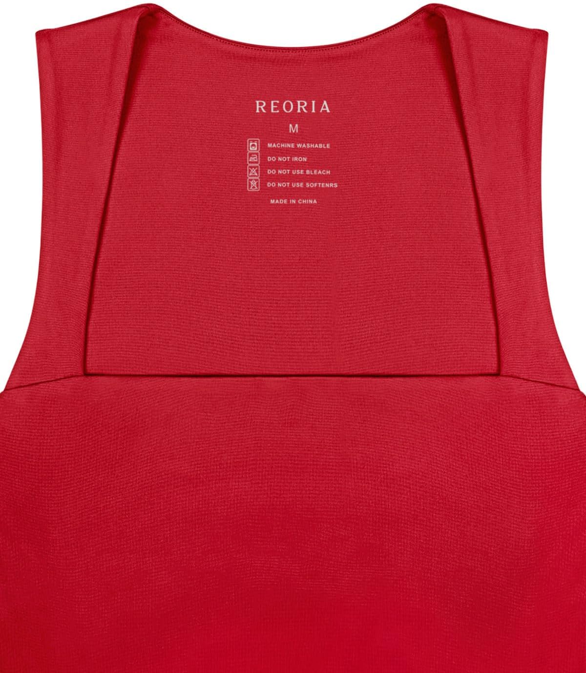 REORIA Butsmooth® Women's Square Neck Going Out Crop Tops Double Lined Cute Basic Tank Tops 2026 Clothes - Image 6