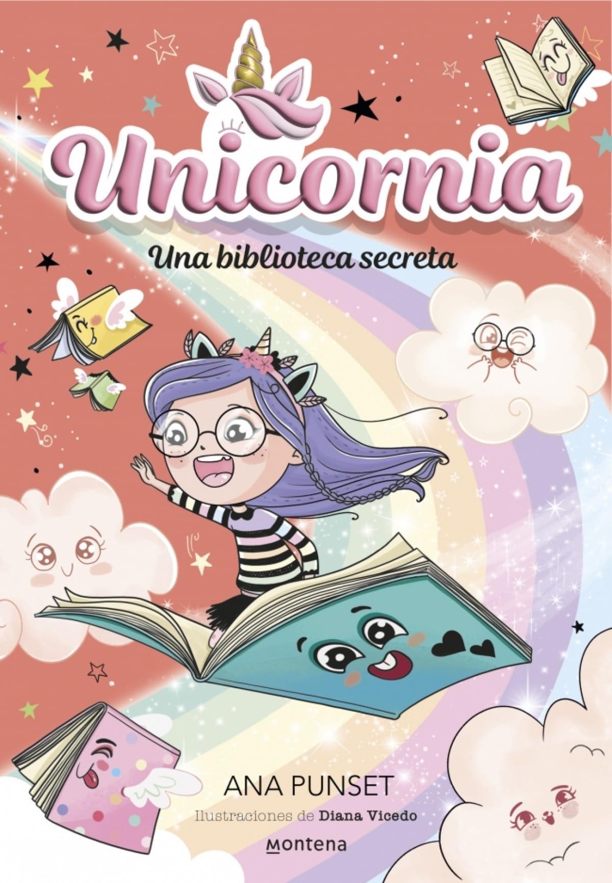 Unicornia 13 - Una biblioteca secreta: ¡Un libro mágico con purpurina en la cubierta! (Montena)