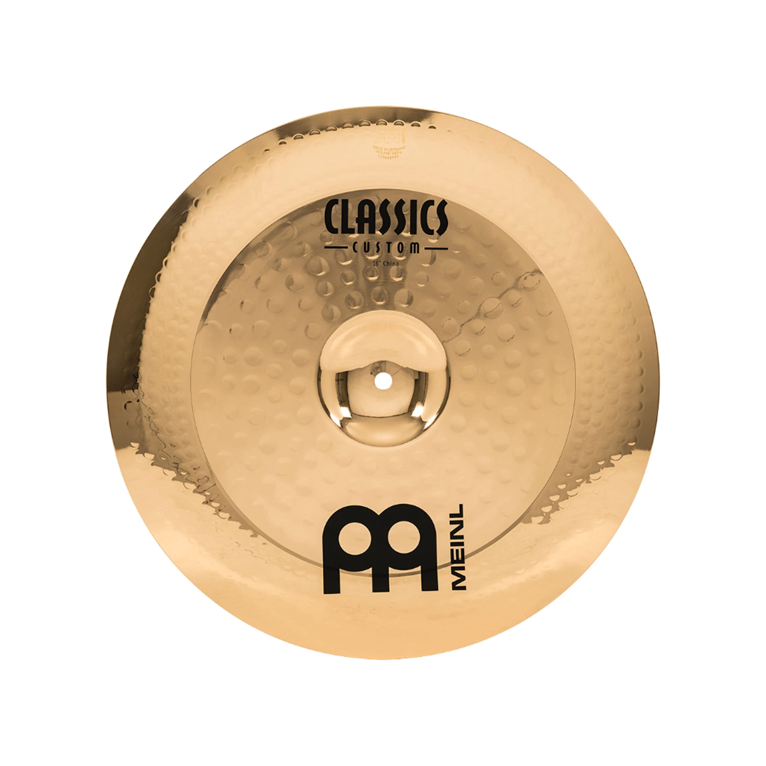 Meinl Cymbals Classics Custom Brilliant China Cymbal 16 inch (Video) for Drum Set (40,64cm) B12 Bronze, Brilliant Finish, Made in Germany (CC16CH-B)
