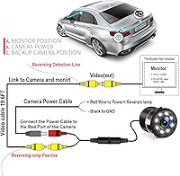Vista 7 de Cámara de respaldo, cámara de visión trasera integrada JPP impermeable, cámara LED de visión nocturna, cámara inversa para camión, automóvil