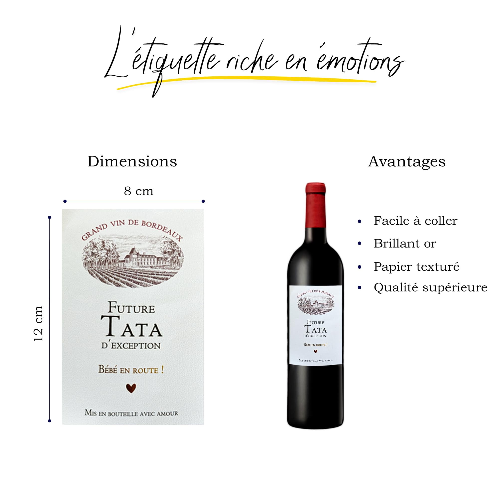 Etichetta Bottiglia Vino Per Annuncio Gravidanza - Stile Castello, Regalo Per Nonni E Parenti - Foto 3