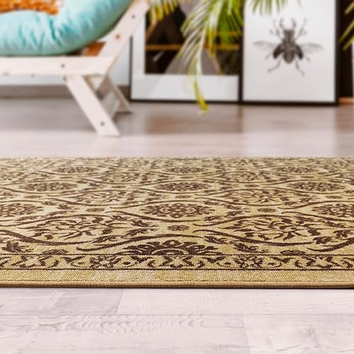 Miniatura 25 de Antep Rugs - Alfombras antideslizantes (antideslizante) 4 x 6 con parte trasera de goma floral geométrica de bajo perfil para interiores