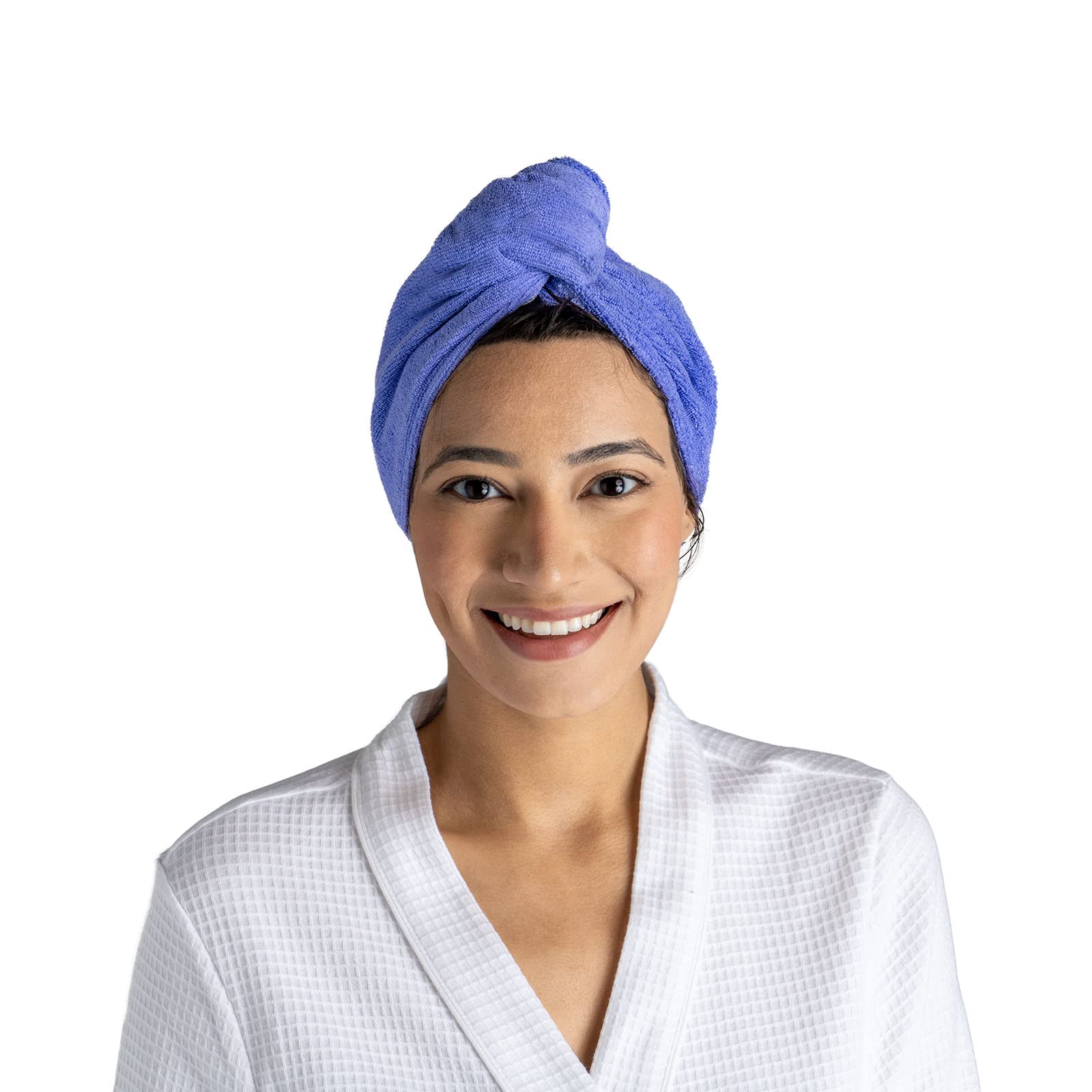 Lemon Lavender Lightweight Super Absorbent Microfiber Turbo Towel with Secure Button Closure for Quick and Gentle Drying, One Size, Violet, One size