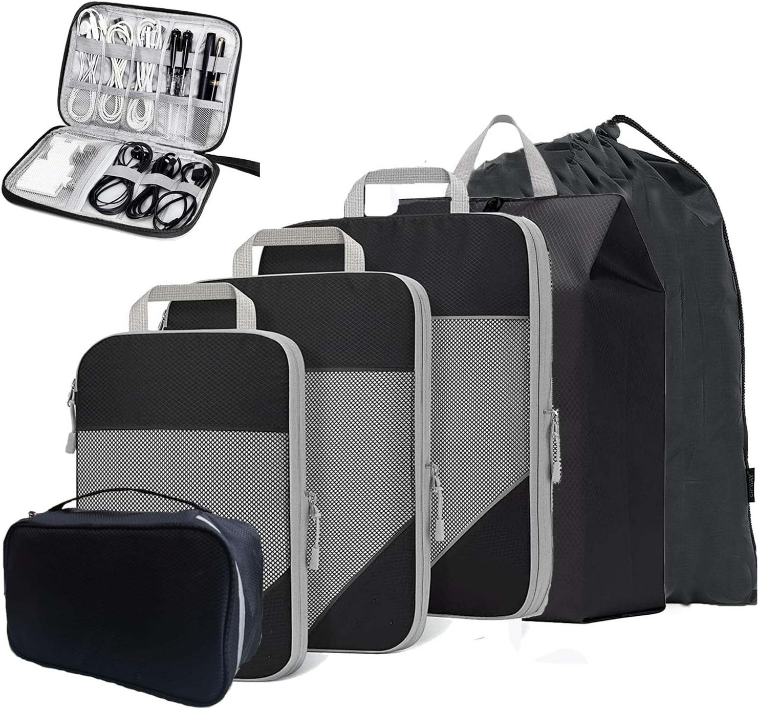 YOLOK 6 Set Compression Packing Cubes Travel Organizer, Packing Cubes