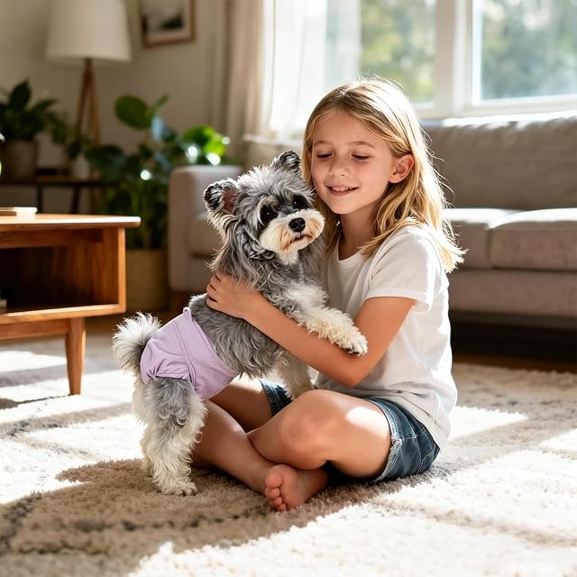 Foto 7 de 7 de ZORVENIX Paquete de 3 pañales reutilizables para perros, pantalones femeninos lavables