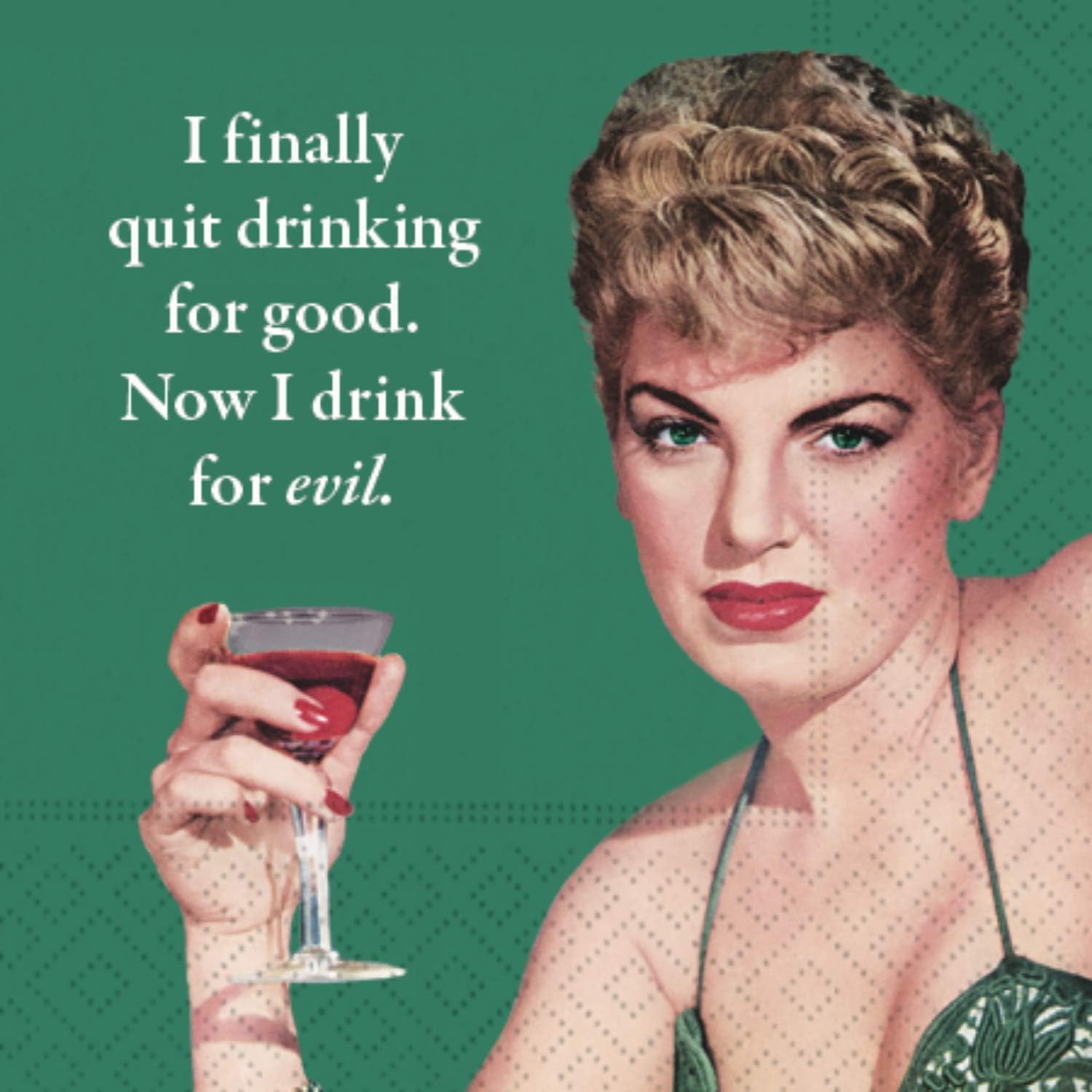 Get Special Price Retro Cocktail Napkin for Women and Men - Humorous Ephemera Gift Box Variety Pack 40 Total Napkin