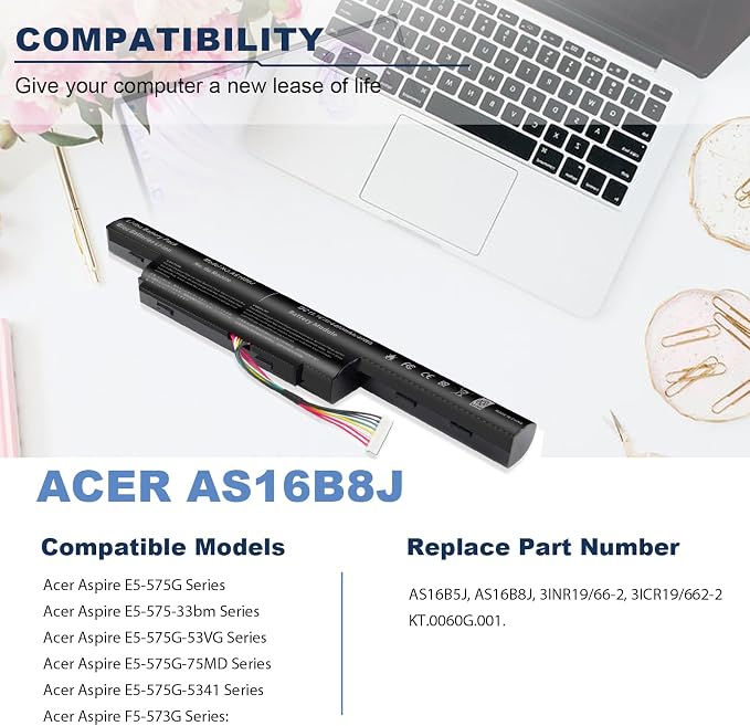 Batería Fancy Buying AS16B8J para Laptop Acer Aspire E5-575G miniatura 6