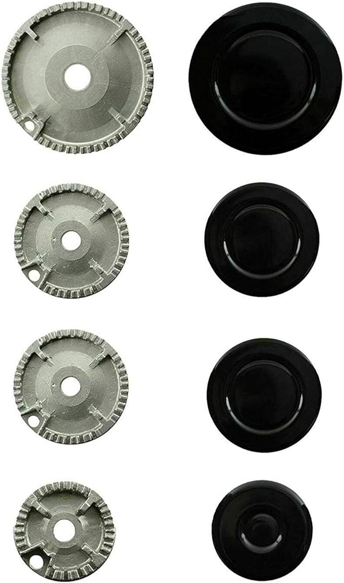 4yourhome Oven Cooker Hob Gas Burner Crown & Flame Cap Kit