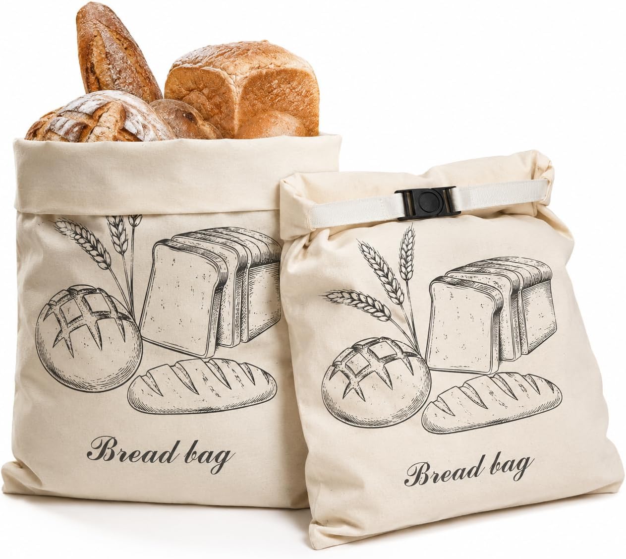 2 PACK Beeswax Sourdough Bread Bags for Homemade Bread, Reusable Cotton Beeswax Bread Bag Portable Waxed Storage All Natural Bees Wax Linen Bag Keep Fresh,13''×17'', 03