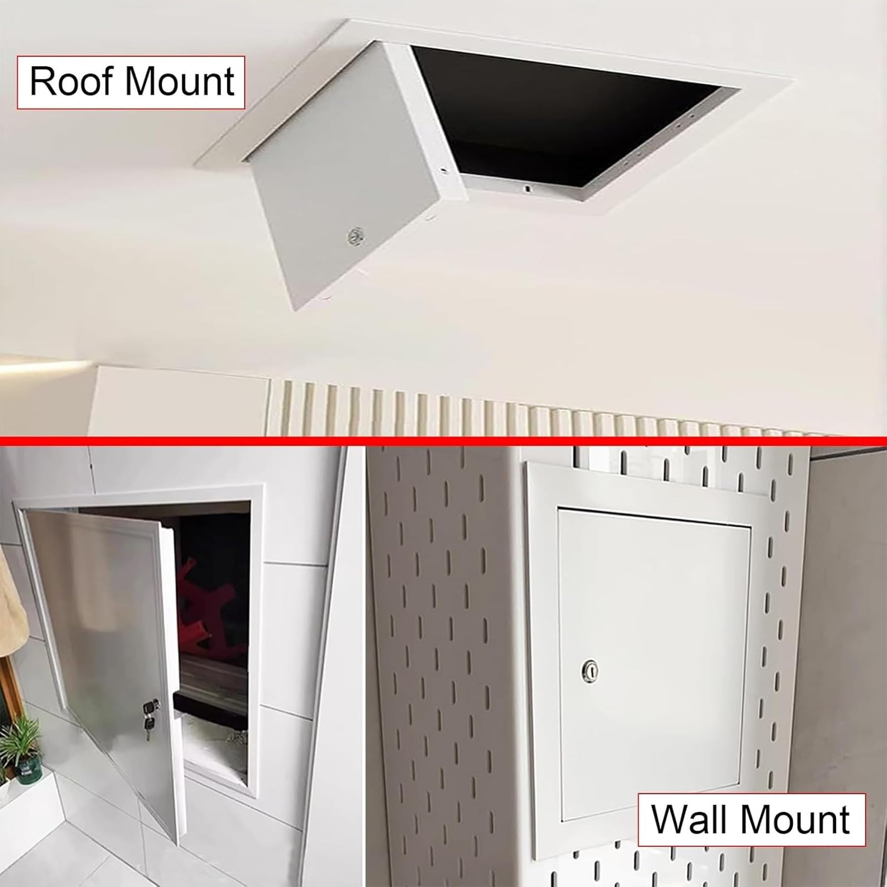 Placa de acceso de aleación de aluminio, placa de acceso para paneles de yeso, cerradura de metal blanco para puertas sanitarias, eléctricas, HVAC (51 x 127 cm)