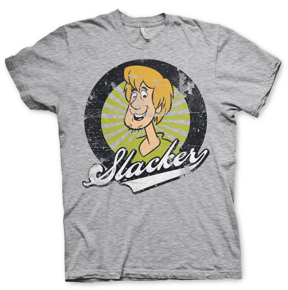 Scooby-Doo! Officially Licensed Merchandise Shaggy The Slacker T-Shirt (H.Grey), Small