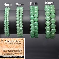 Vista 156 de MASSIVE BEADS Pulsera elástica de yoga hecha a mano con piedra natural, cristal curativo, energía, regalos para adultos unisex de 0.157 in, 0.236