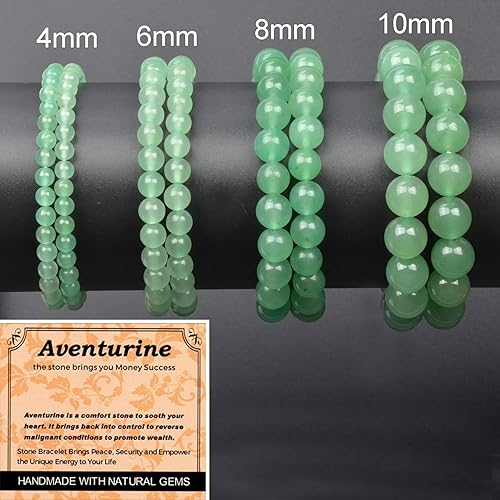 Vista 156 de MASSIVE BEADS Pulsera elástica de yoga hecha a mano con piedra natural, cristal curativo, energía, regalos para adultos unisex de 0.157 in, 0.236
