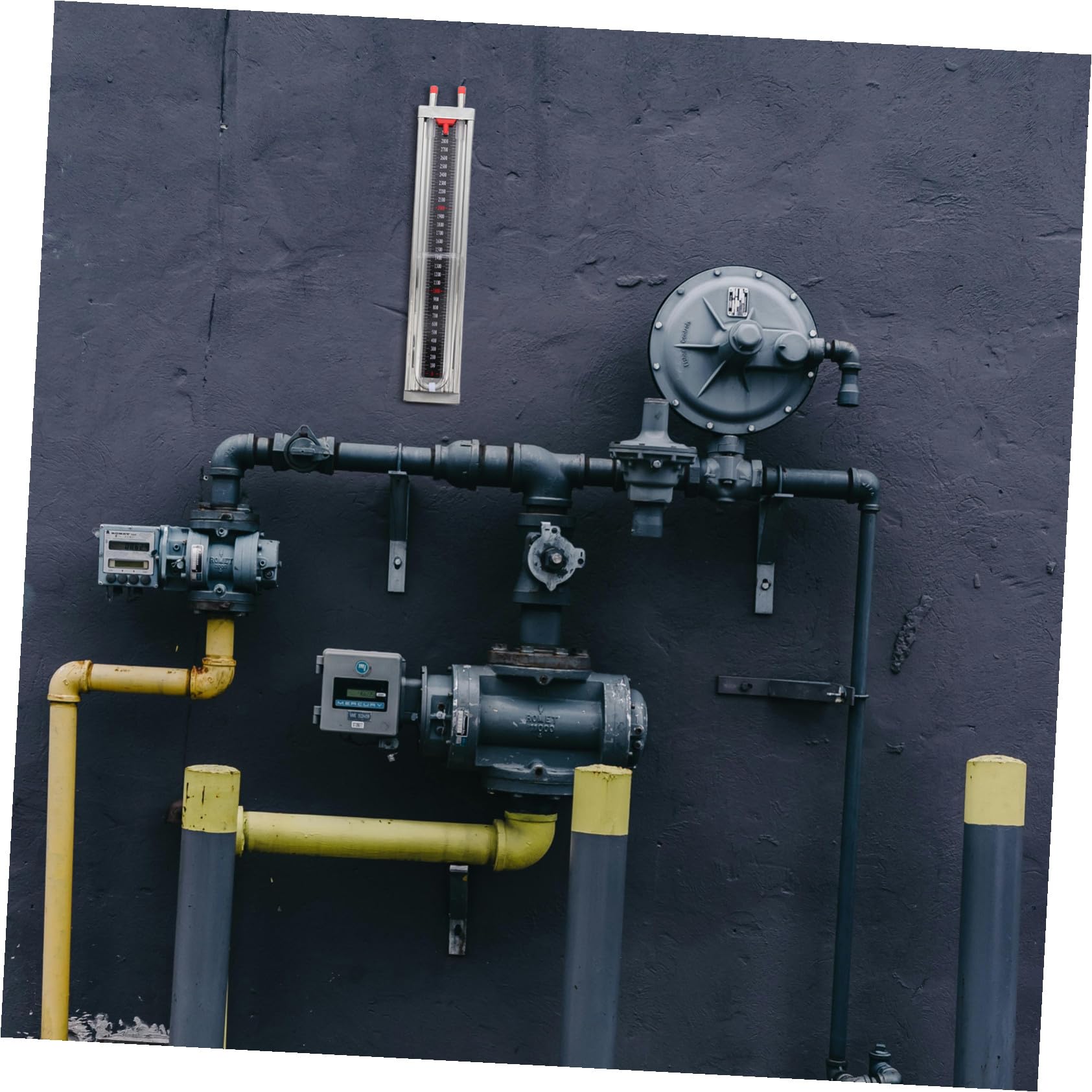 KOMBIUDA Manómetro Acero Inoxidable para Presión Diferencial con Tubo U Vidrio Orgánico Alta Precisión Fácil Instalación para Agua y Gas Rango Pa Incluye Tubo