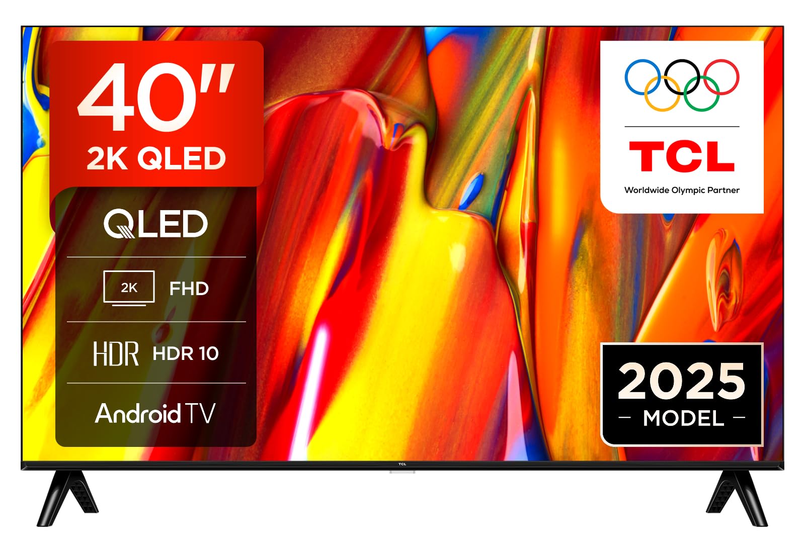 TCL Television 40V5C-UK, 40Inch Full HD Smart QLED Direct LED TV