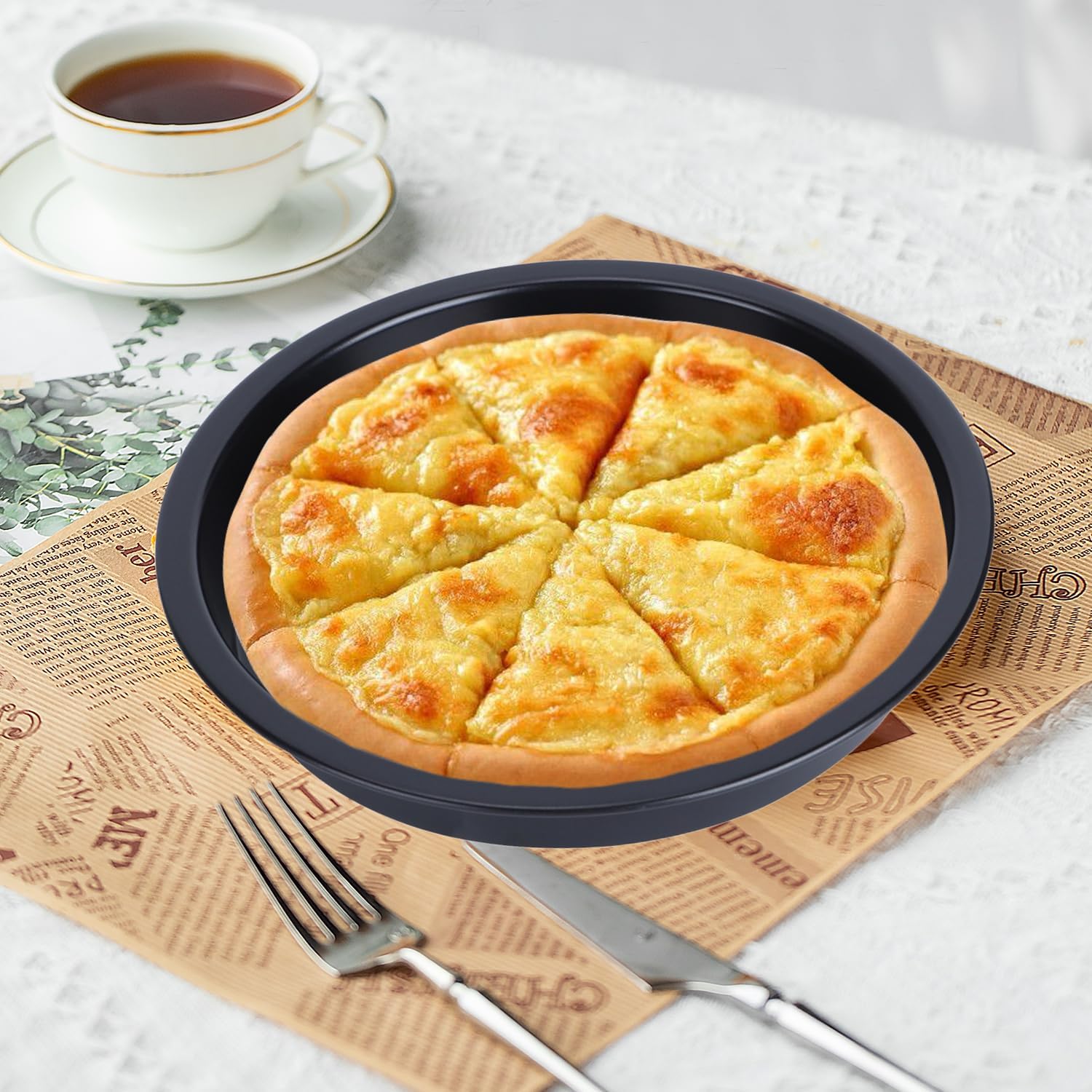 Tissting 1Pcs 6 Inch Pizza Pan, Carbon Steel Non-Stick Deep Dish Baking Pan for Pizza, Pies, Cakes - Thickened Round Bakeware Sheet for Oven, Kitchen & Restaurant Use(6inch) - Image 8