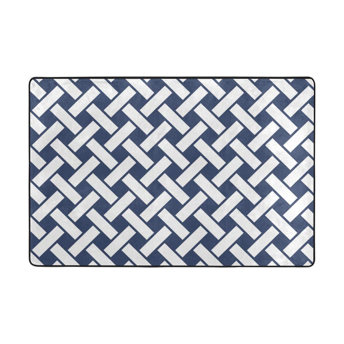 MONTOJ Tapis de Sol en Bambou texturé très Doux pour Salon, Chambre à Coucher, décoration de la Maison, paillasson résistant à l'usure, Polyester, 1, 72 x 48 inch
