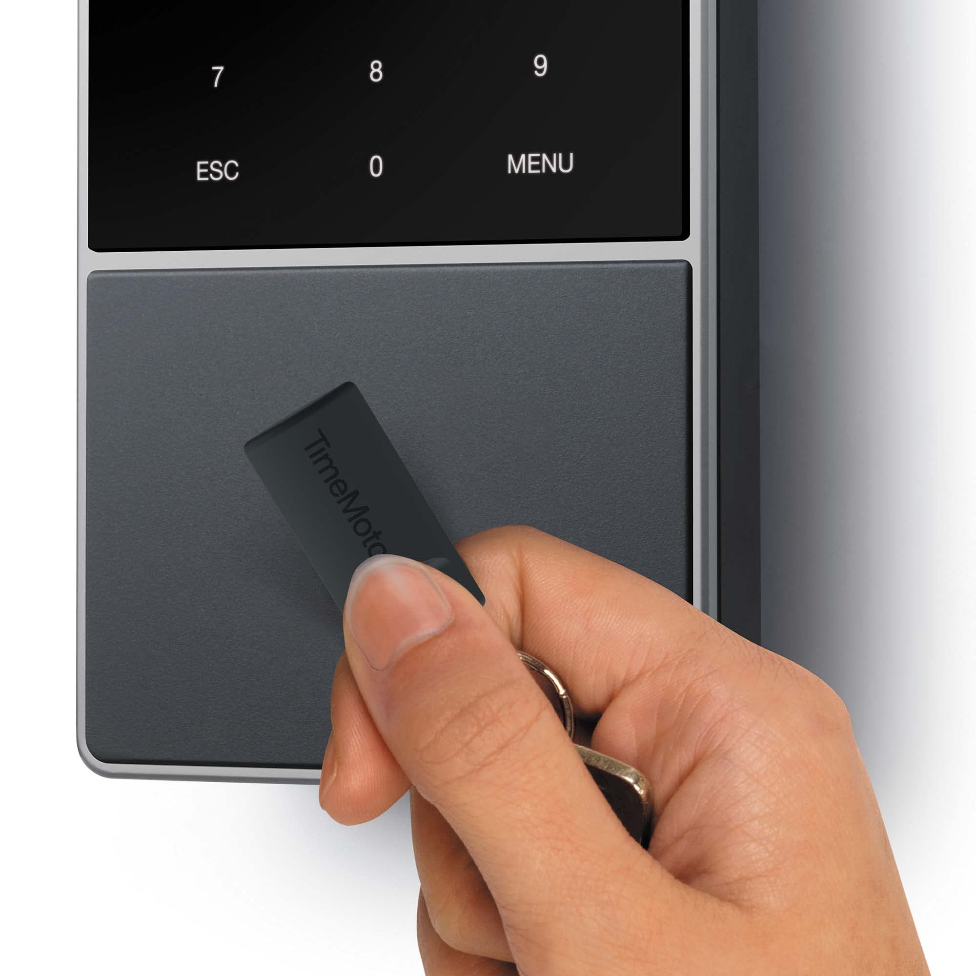 Terminal de fichaje basado en la nube TimeMoto TM-818 MC, compatible con tarjetas de acceso inteligentes HID/sin contacto, lector de tarjetas RFID/llavero RFID, PIN, 2.000 usuarios, wifi