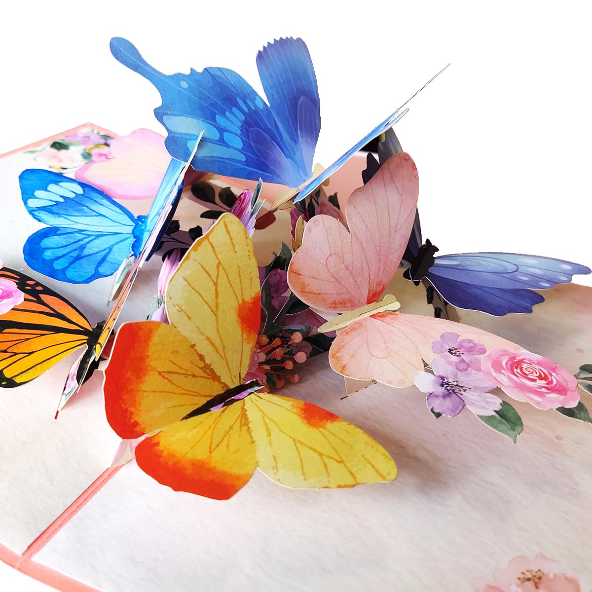 Amazon | 3D 蝶々ポップアップカード 蝶が舞う感じ 立体