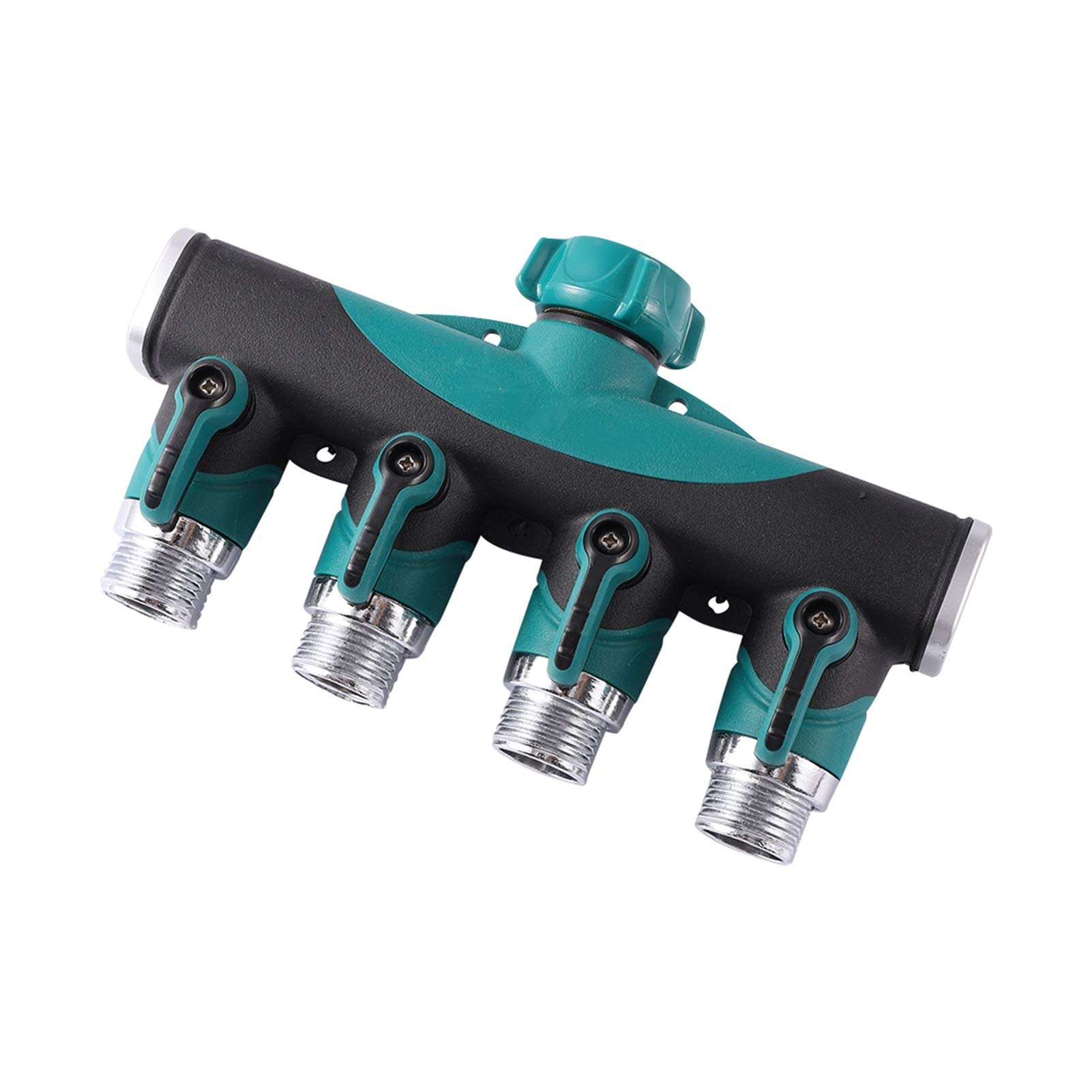 Interruttore della valvola a sfera 3/4 "Irrigazione Deviatore in metallo da 1 a 4 Valvola Raccordo per tubi Distributore Acquario Valvola Acqua Americana Filo standard 1 pezzo