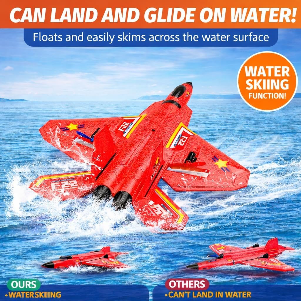 ANTSIR F-22 Raptor RC Airplane for Kids Outdoor Easy to Fly Glider Toy Gift image 3
