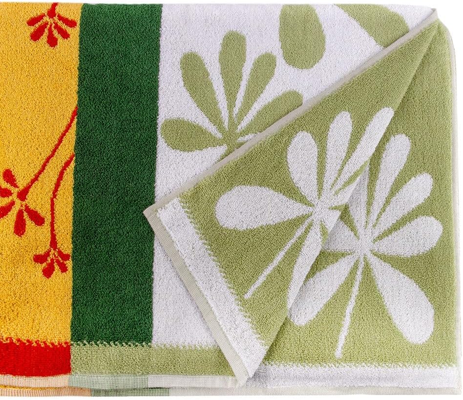 100% Cotton Throw Blanket for Couch Sofa or Bed All Season Terry Blankets & Throws, Lightweight & Breathable Cotton Blanket, Picnic Rug, Terry Bed Sheet (Summer Garden)