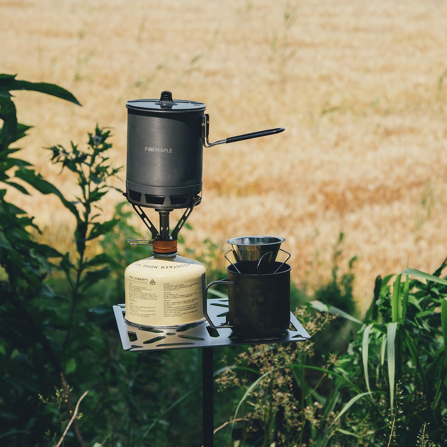 Fire-Maple Dandelion Buddy Campingtisch Leichter Klapptisch mit abnehmbaren Beinen für Solo-Camping, Wandern und Outdoor-Aktivitäten