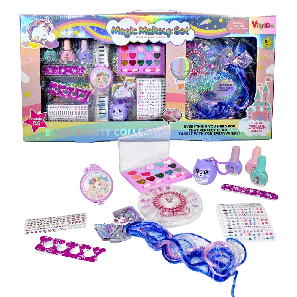 See full amazon price history chart for VikriDA Jumbo Size Kids Makeup Kit for Girl, Unicorn Toys for Girl Real Washable Makeup Girls Princess Gift Play Make Up Toys, Safe & Non-Toxic Girl Makeup Set for Age 3-12 Year Old VikriDA Jumbo Size Kids Makeup Kit for Girl, Unicorn Toys for Girl Real Washable Makeup Girls Princess Gift Play Make Up Toys, Safe & Non-Toxic Girl Makeup Set for Age 3-12 Year Old (B0D2L9QZF5) Amazon Price History, Amazon Price Tracker