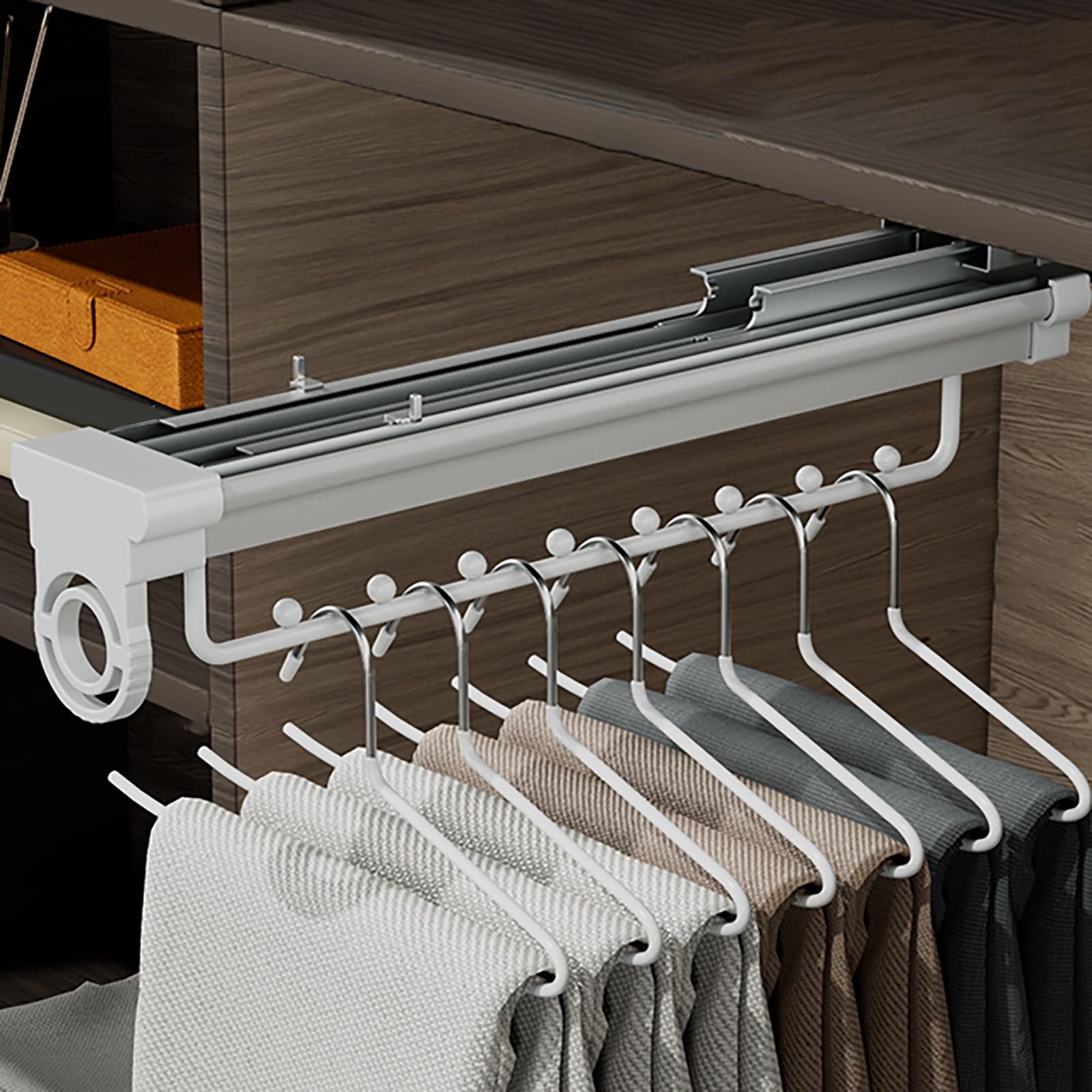 Barra de ropa extensible para pasillo y baño ordenado de 35 cm