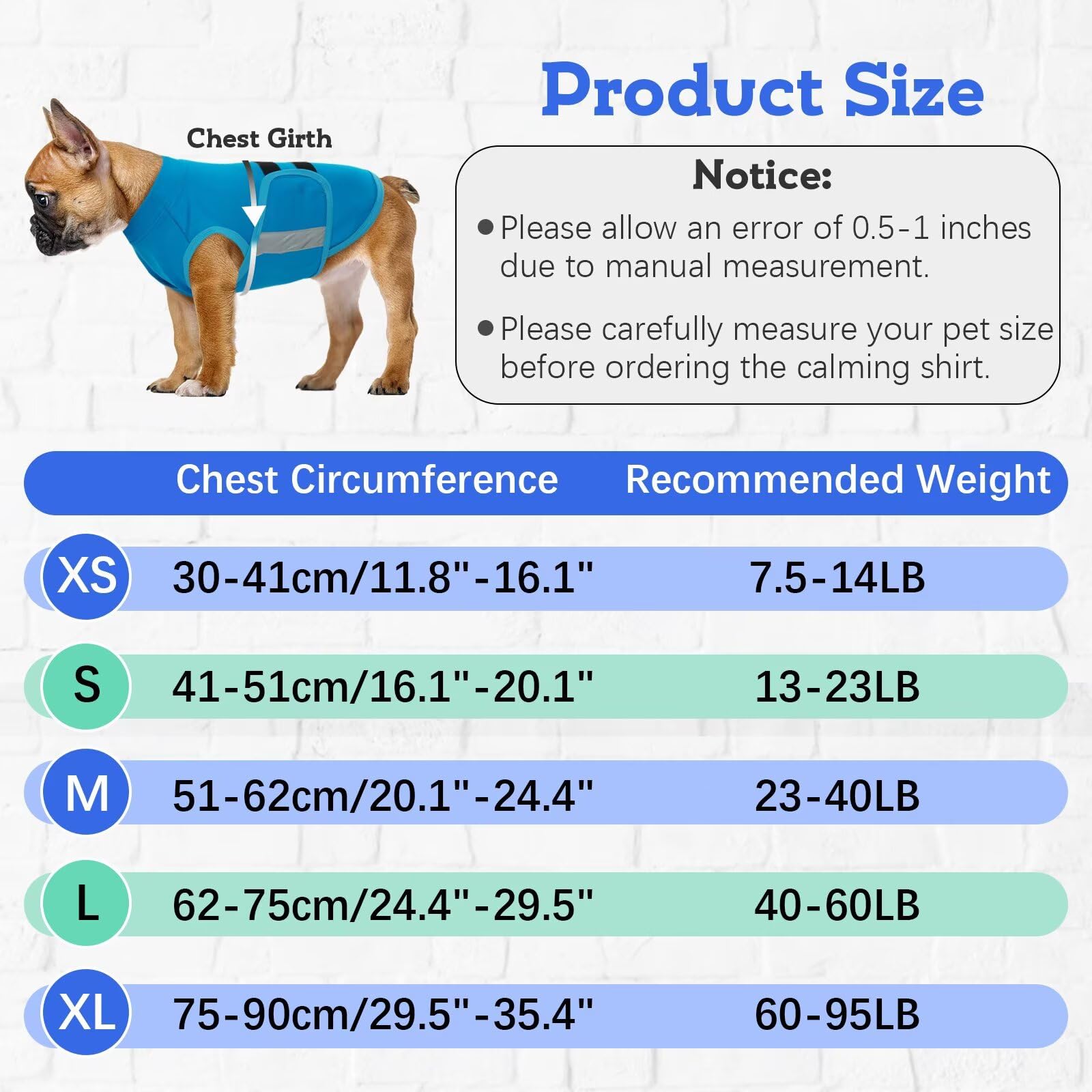 IECOii Dog Anxiety Relief Coat with Reflective Stripe,Lightweight Wrap Anxiety Jacket Shirt Keep Doggy Calming Comfort,Stretchy Dogs Coat Jacket,Reflective Sleeveless Dogs Sweatshirt Vest,XL,Blue - Image 2