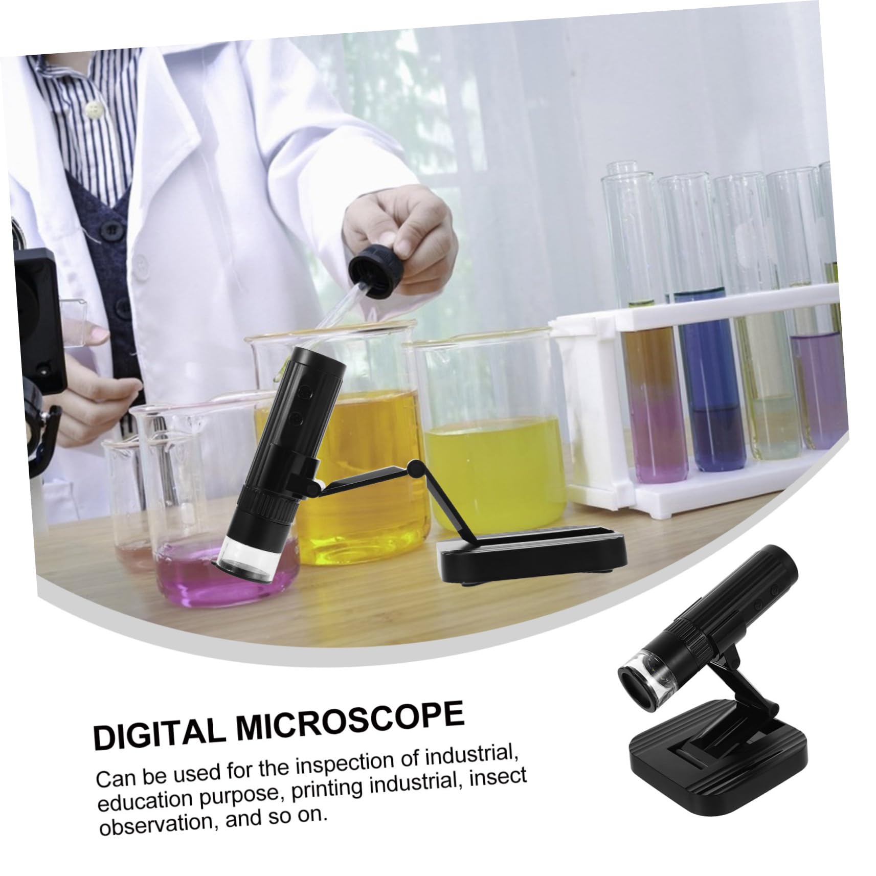 Microscopio Portátil Digital Cámara Microscopio De Bolsillo USB para Laboratorio Digital