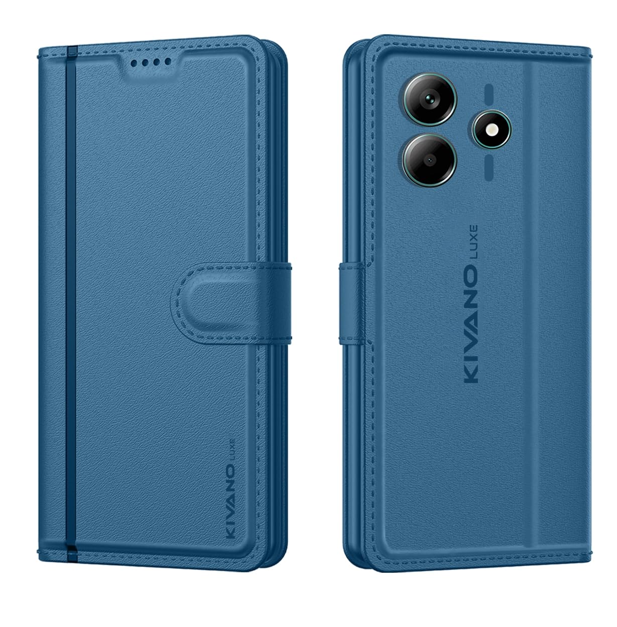 KIVANO LUXE® for Redmi Note 14 SE 5G / Redmi Note 14 5G Luxury Handmade Leather Magnetic Flip Folio Case | Card Holder & Kickstand | Slim Protective Cover | Unisex – Blue KIVANO LUXE® for Redmi Note 14 SE 5G / Redmi Note 14 5G Luxury Handmade Leather Magnetic Flip Folio Case | Card Holder & Kickstand | Slim Protective Cover | Unisex – Blue
