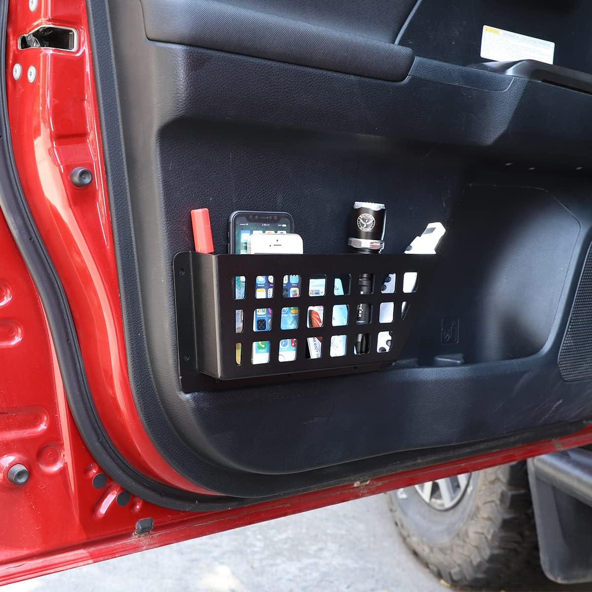 CHEAYAR Car Front Door Storage Holder Compatible with Toyota Tacoma 2016-2022, Door Side Insert Box Organizer, Front Door Storage Pockets, Interior Expansion Accessories (Front Door)