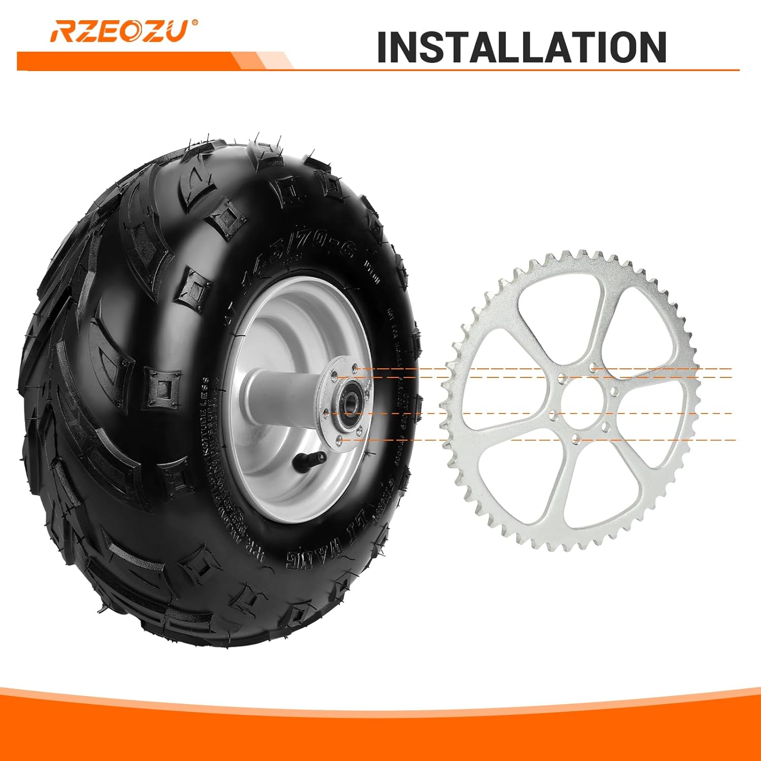 50 Tooth Rear Sprocket 420 Chain Compatible with #40 41 420 Chain Coleman CT100U CC100X RB100 Baja DB30 Mega Moto MMB80 MMB105 Motovox MBX10 MBX11 Mini Bike Predator 212 Accessories Parts