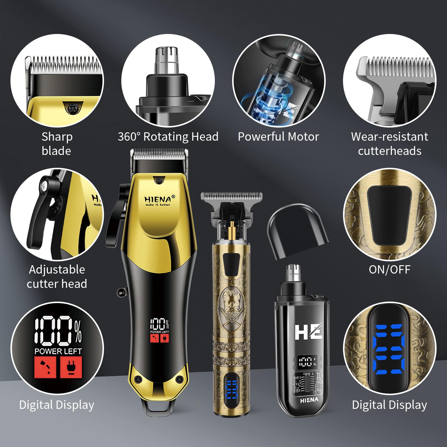 Amazon.com: HIENA PRO Professional Hair Clippers & Cordless Barber