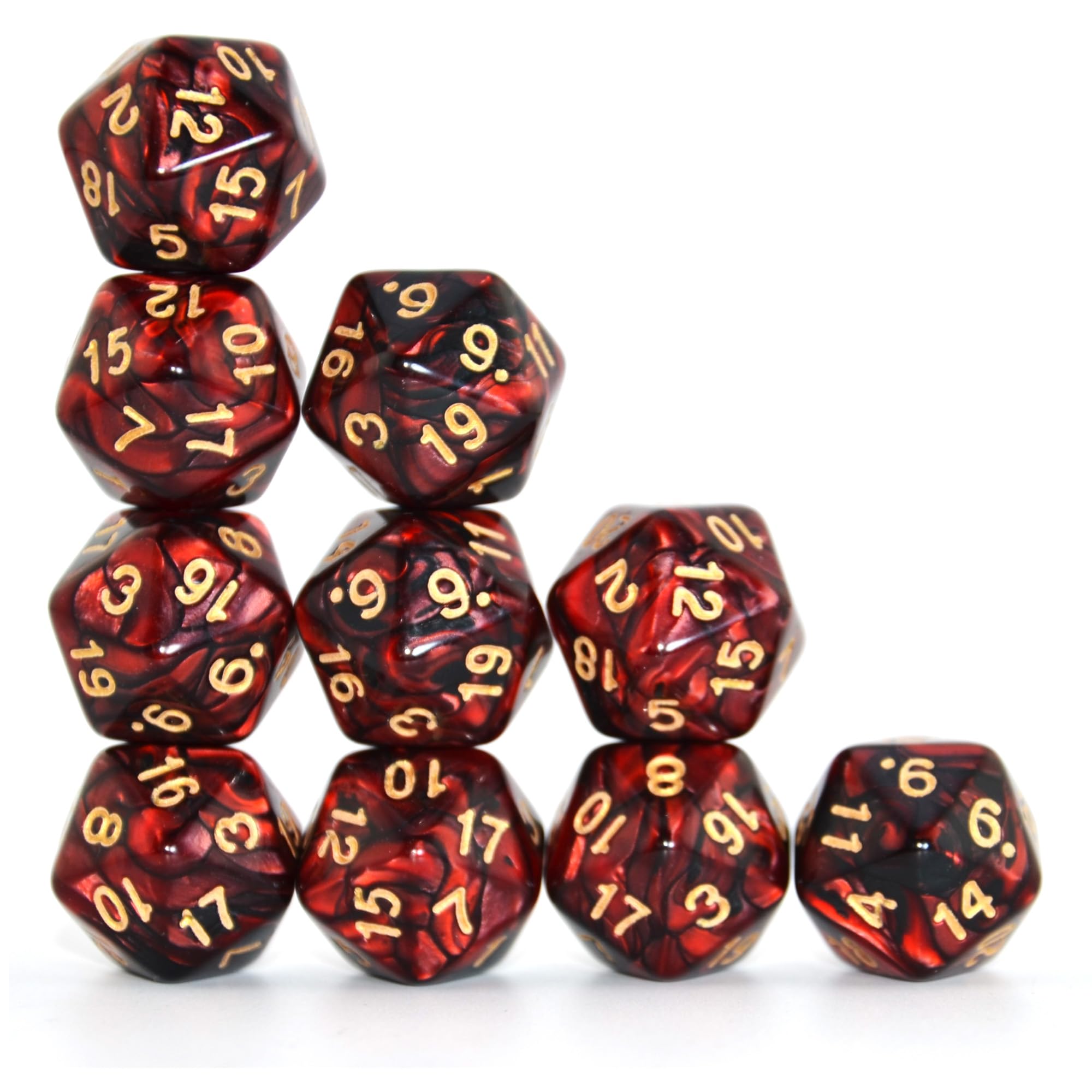SmartDealsPro 10-Pack 20 Sided Dice D20 Polyhedral Dice for DND RPG MTG Table Game (Color 13), 22 mm - Image 3