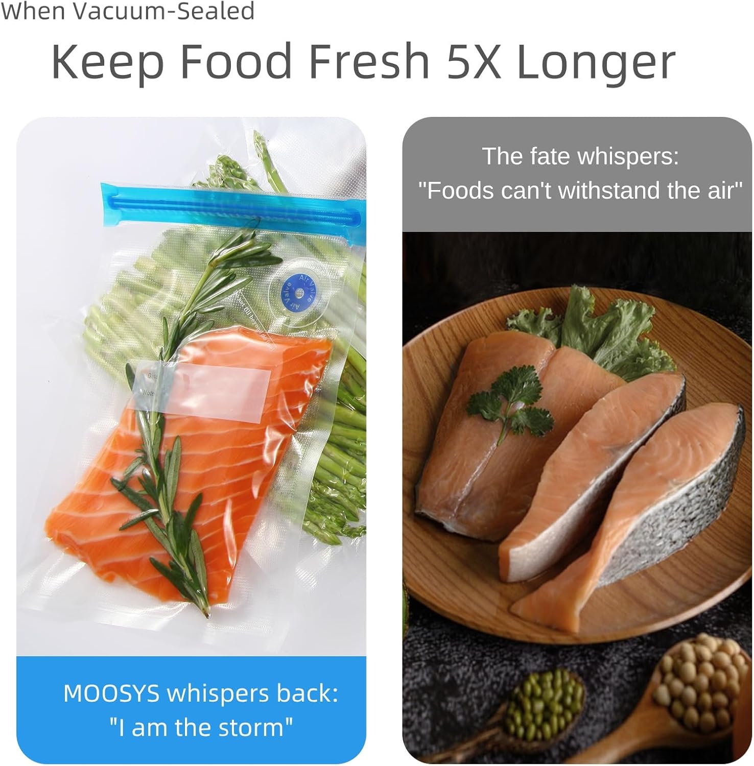 30 Upgraded Reusable Vacuum Sealer Bags(20p 8"X8", 10p 10"X11") + 2 Clips, 1 Year Airtight, For Food Preservation and Storage, Sous Vide Cooking, BPA Free, Reinforced, 7.5mil Thick (No Pumper)