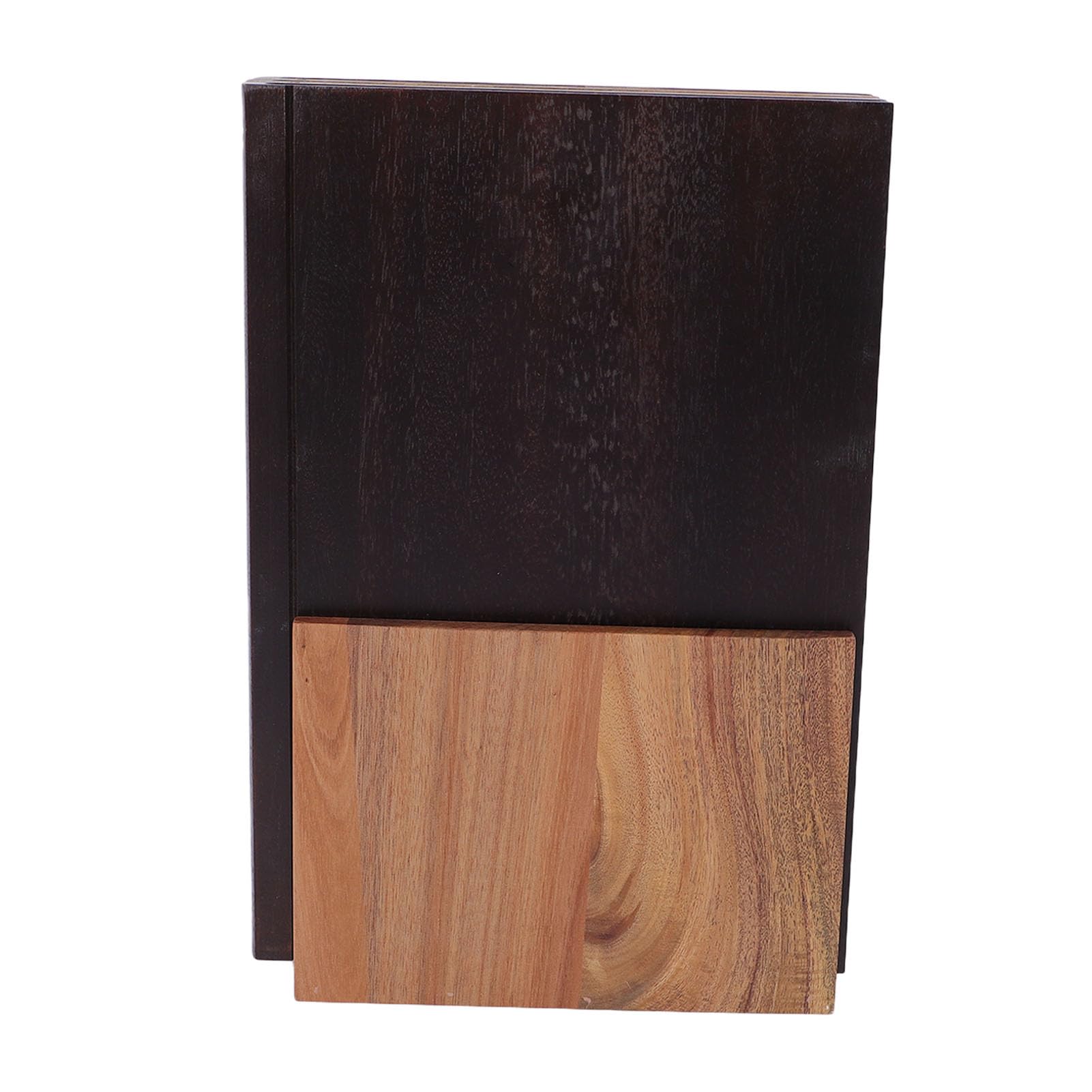 ANGGREK Set de Tablas de Cortar con Forma de Libro, Juego de Tablas de Cocina de Madera Maciza con 3 Tamaños y Soporte, for Pan Frutas Verduras y Presentación de Embutidos