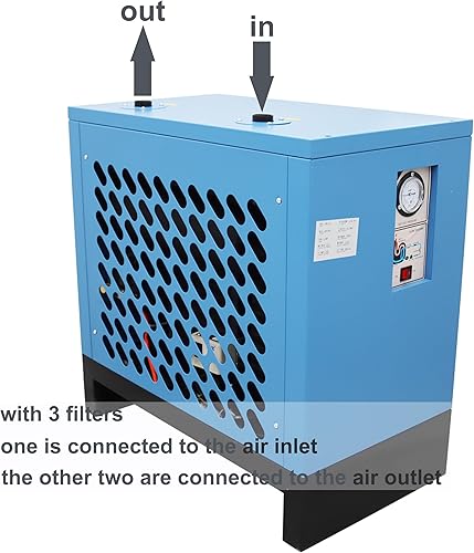 Miniatura 2 de TECHTONGDA Secador de aire refrigerado para sistemas de aire comprimido de compresor de aire con filtro 53 CFM