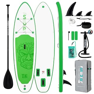 FunWater 8'/10'/10'6"/11'6" Inflatable Stand Up Paddle Board with Premium SUP Paddleboard Accessories, Wide Stable Anti-Slip EVA Deck,Paddle Boards for Adults & Youth of All Skill Levels - Amazon product rated Grade A