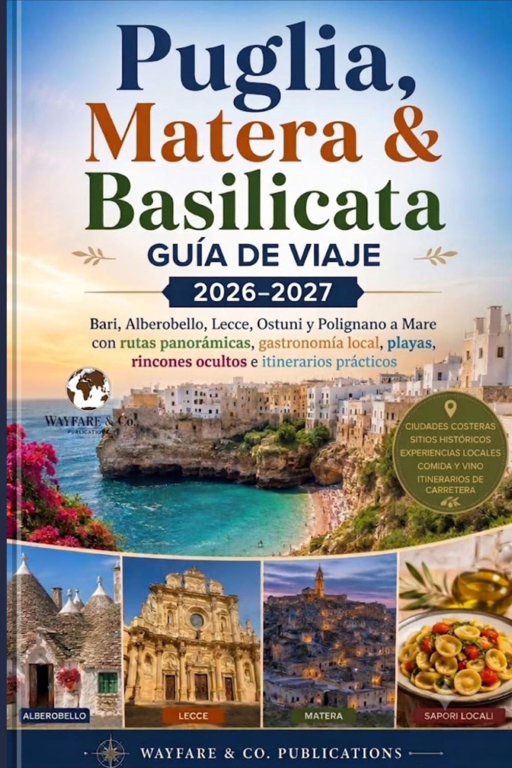 Guía de Viaje Puglia, Matera y Basilicata 2026–2027: Bari, Alberobello, Lecce, Ostuni y Polignano a Mare con rutas panorámicas, gastronomía local, ... (Serie de Guías de Viaje de Wayfare & Co.)