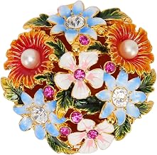 ZPSHYD Vintage Metal Jewelry Box with Rhinestones for Ring Earrings Hand Painted Exquisite Jewelry Box for Women