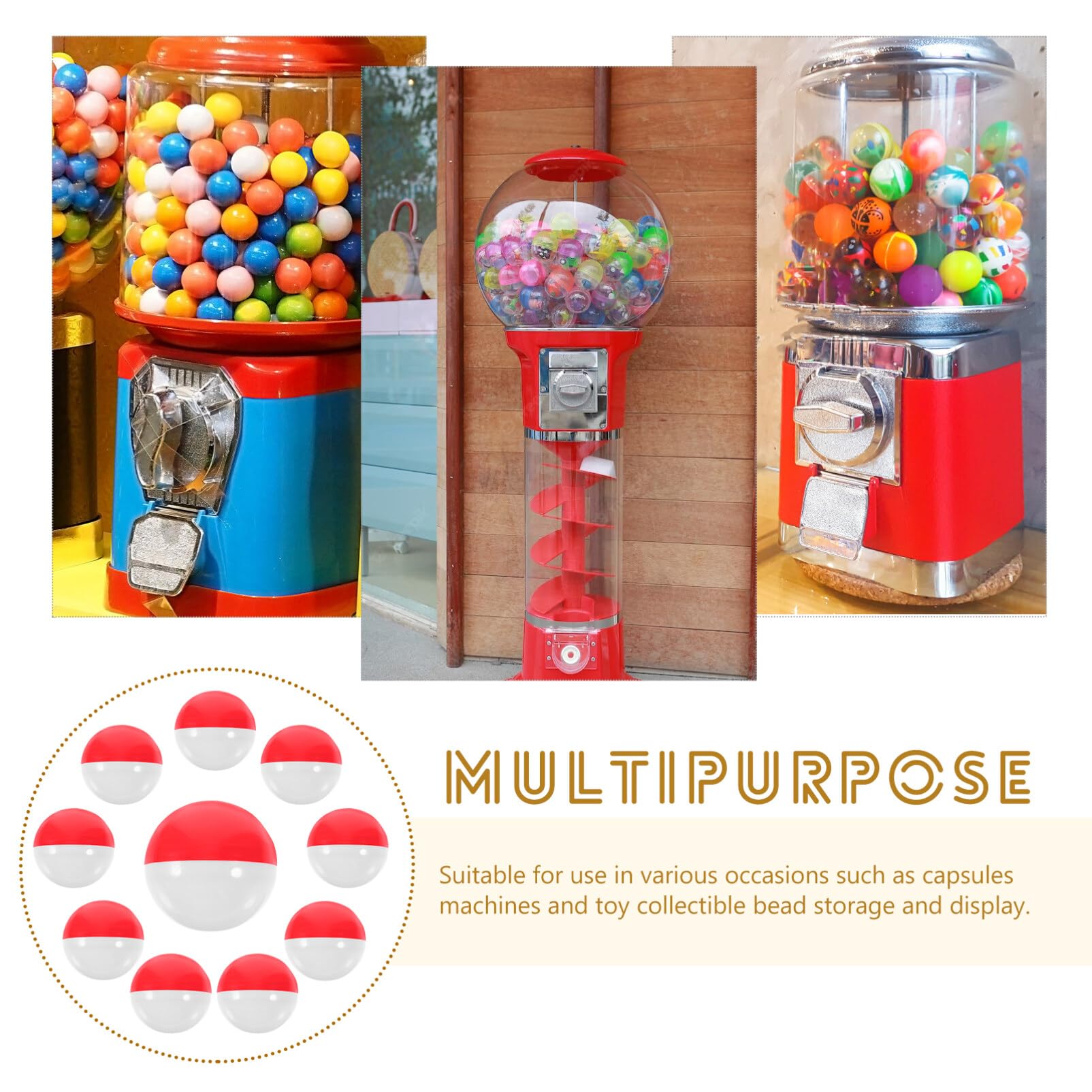 Vending Containers Capsule Filling Machine 180 Pcs Small Vending Machine Round Containers ...