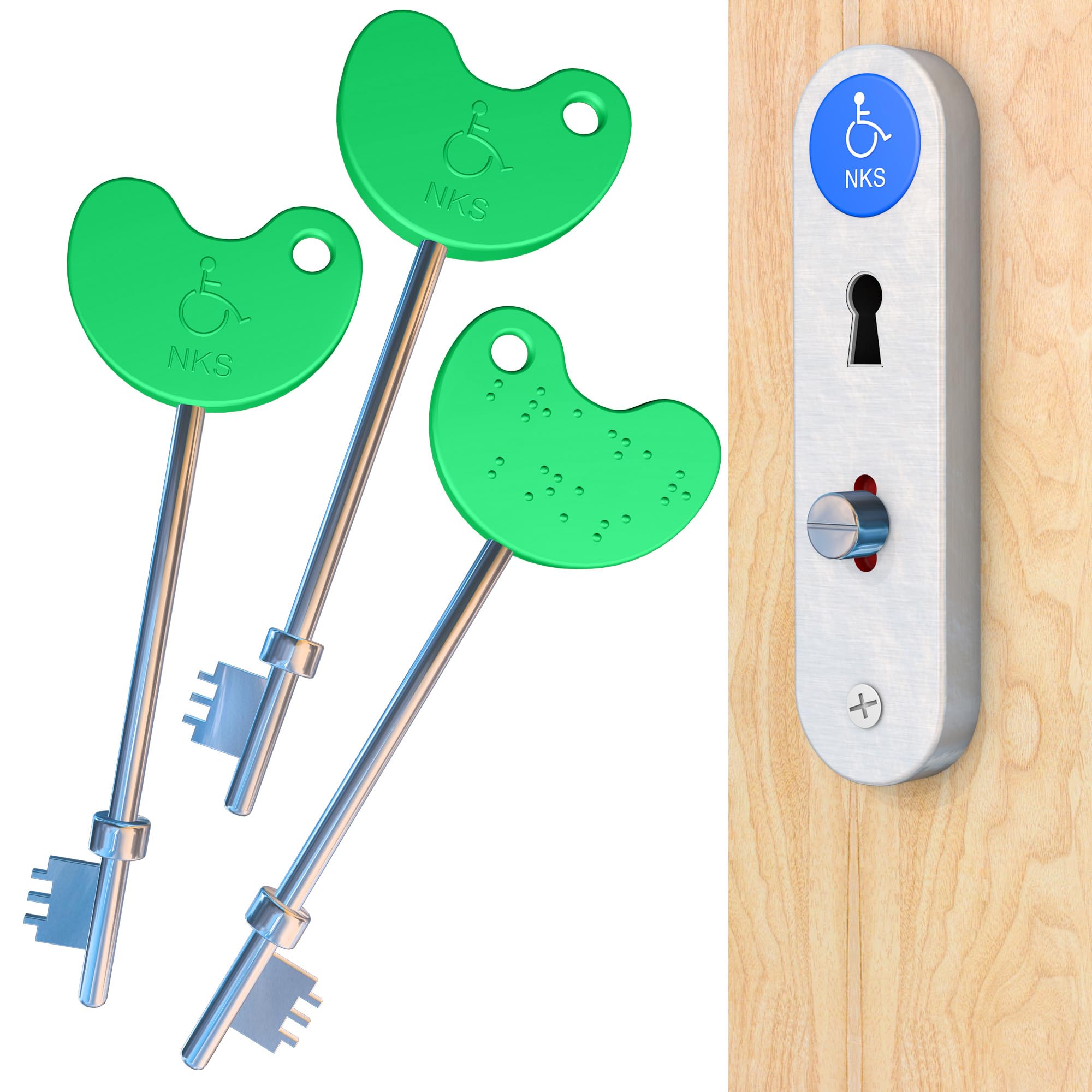 Green Disabled Key (3 Pack)
