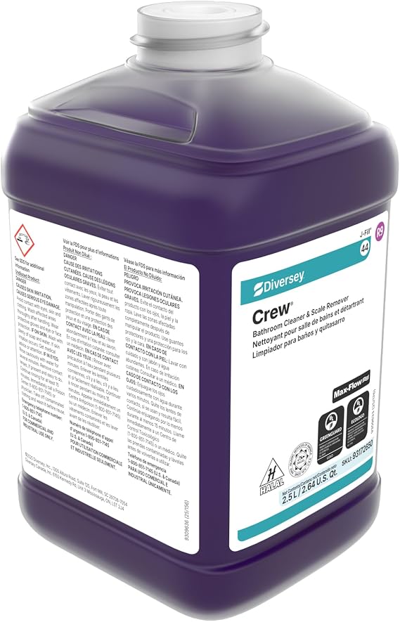 CREW Diversey 44 Bathroom Cleaner & Scale Remover, J-Fill, 2.5 L, 2 Pack