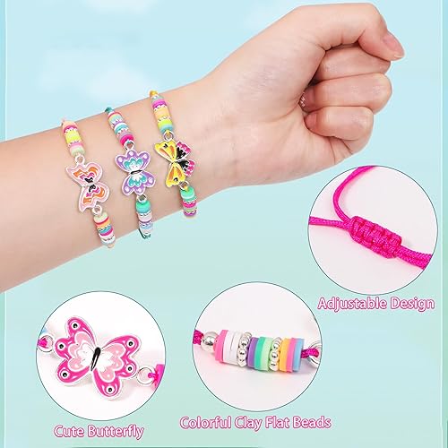 Miniatura 2 de Lorfancy 12 pulseras de mariposa para niñas, pulseras de mariposa para niñas, regalos de fiesta, amistad, bolsa de regalo, recompensa, aula