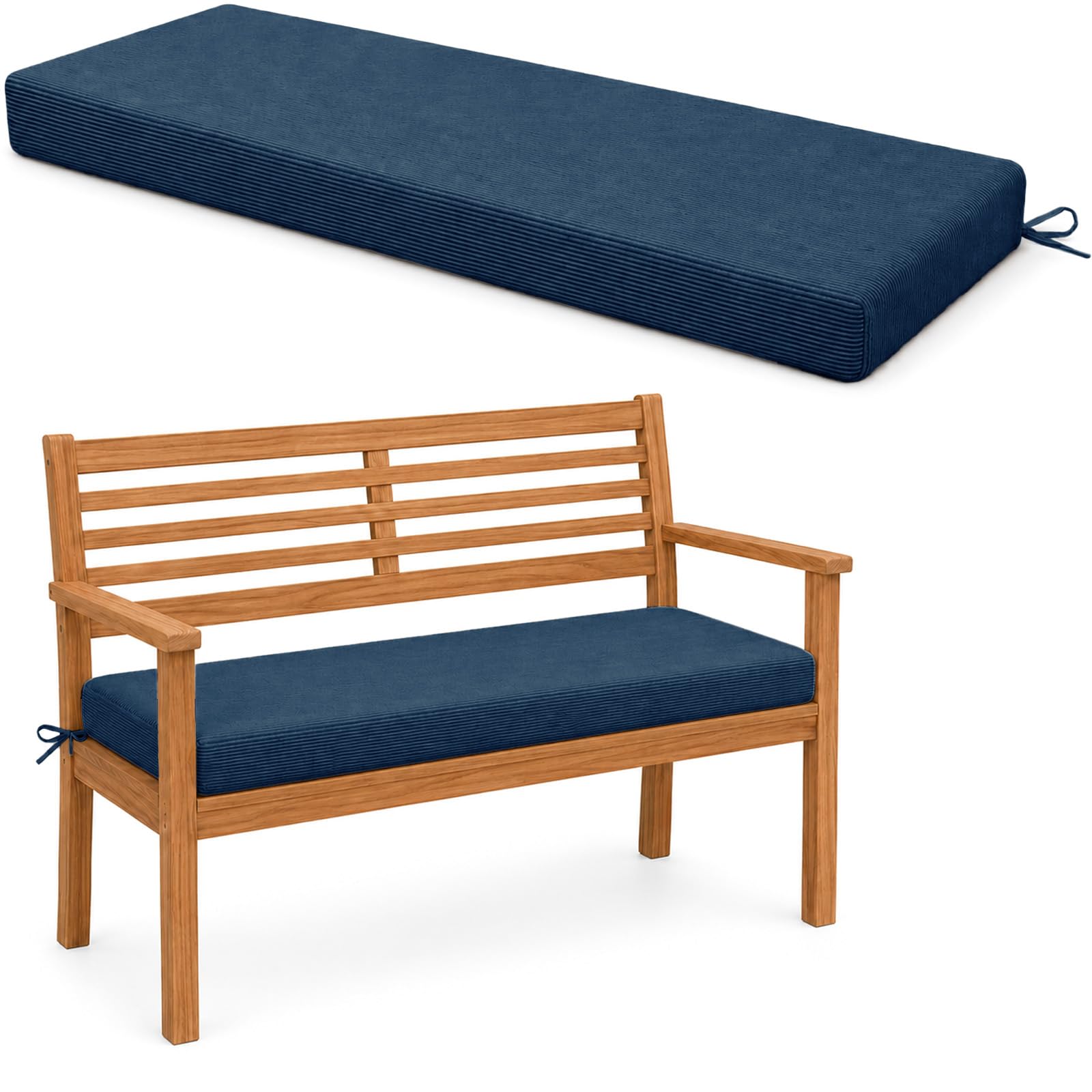 Corduroy Bench Cushion – 2/3/4 seater Garden Bench Cushion Indoor/Outdoor