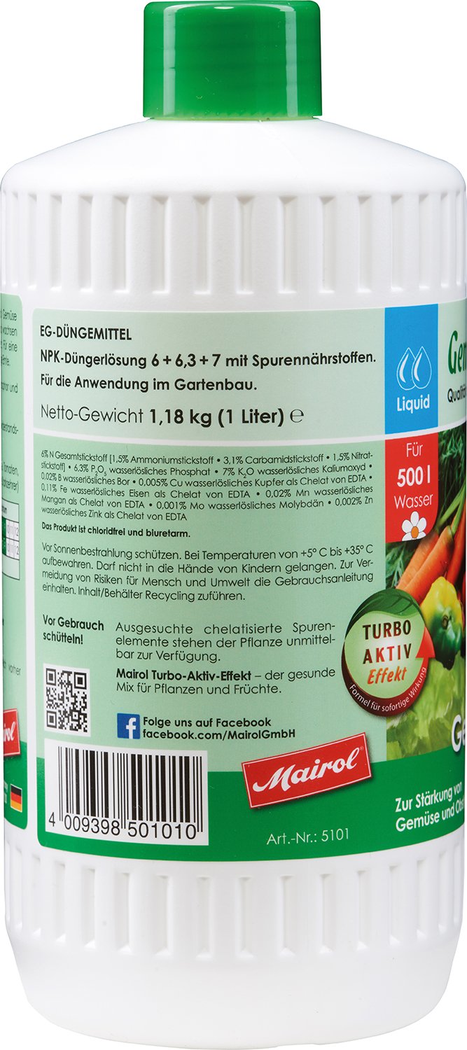 Mairol Engrais Coup de Fouet pour Légumes 1000 ml