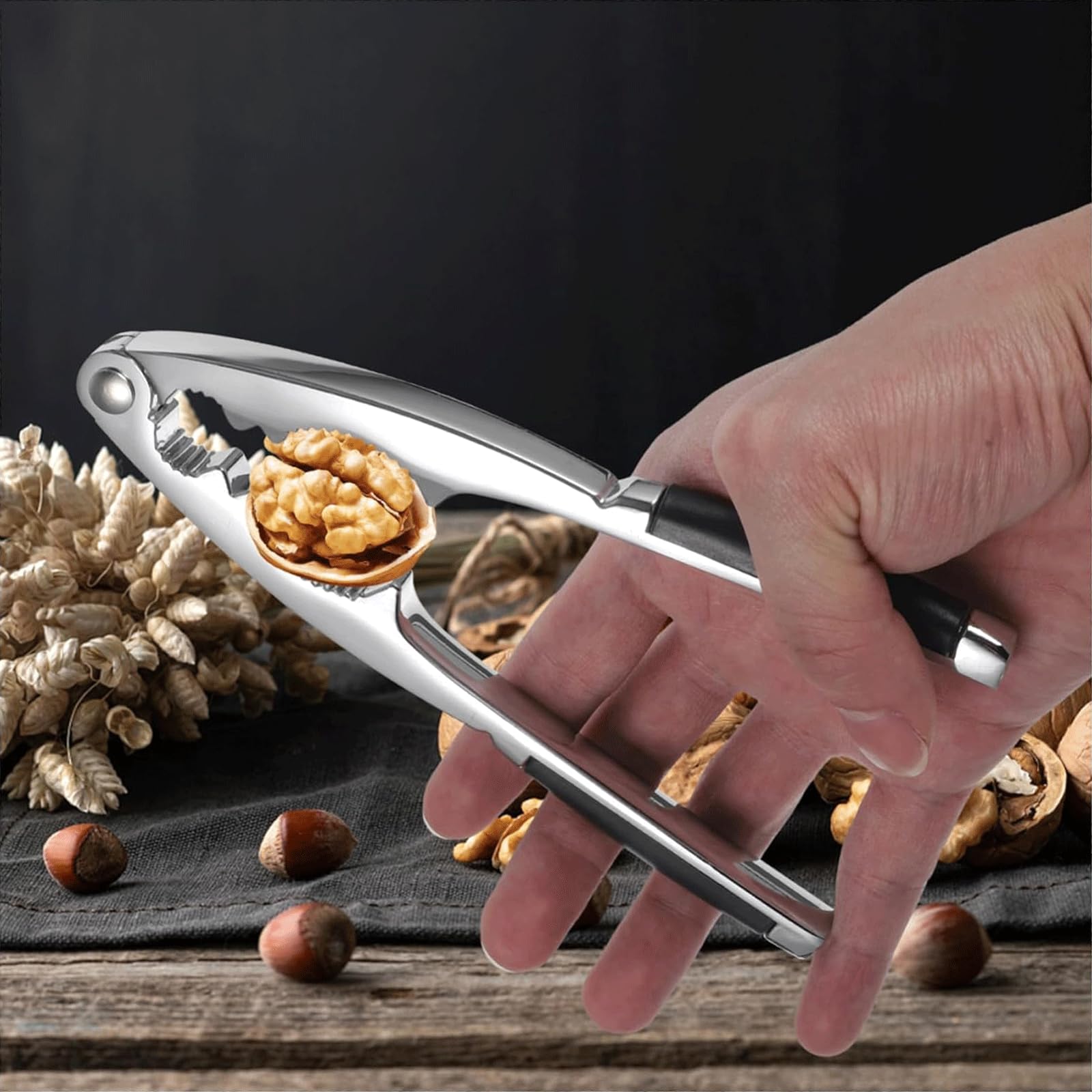 esmen Casse-Noix à Usage Domestique, Outil d'ouverture des Noix, Noyau de décortiqueur de Noix de pécan, Clip d'épluchage pour Restaurants Pique-Nique et Maison 2 pièces/Ensemble
