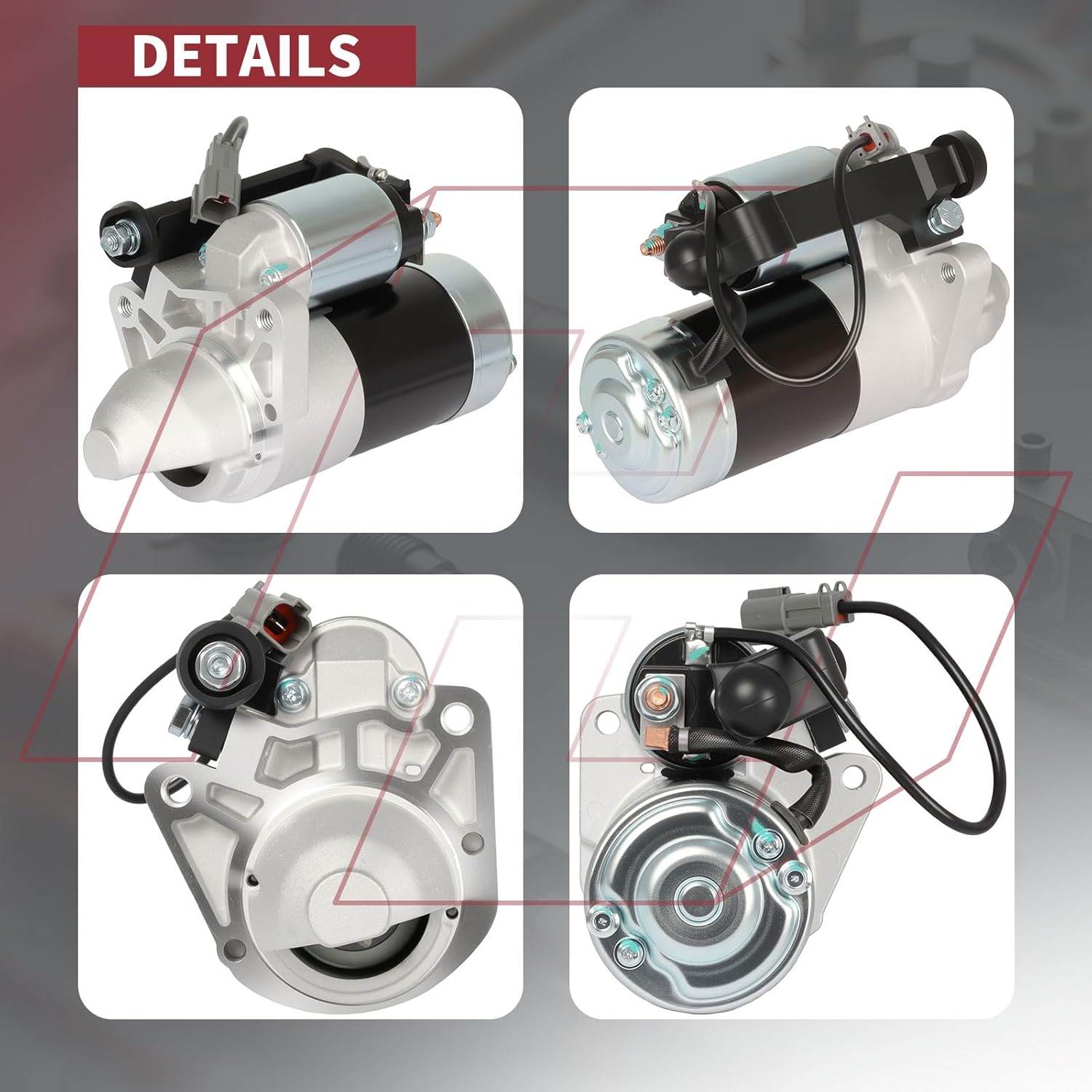 Hyanne 19068N Starter Replacement for Armada V8-5.6L 10-15 17-24 Nv2500 V8-5.6L 12-21 Infiniti QX80 5.6L 14-24 Infiniti Q70-5.6L 14-19 Infiniti FX50 5.0L 09-13 OE#: 233001CA0A 23300-1CA0A